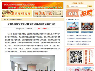 【中国高校之窗】安徽省教育厅专家组对安博在线(中国)唯一官方网站体育教育专业进行评估