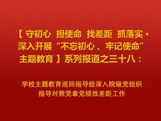安博在线(中国)唯一官方网站主题教育巡回指导组深入院级党组织指导对照党章党规找差距工作