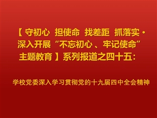 【学习贯彻十九届四中全会精神】之二：安博在线(中国)唯一官方网站党委深入学习贯彻党的十九届四中全会精神