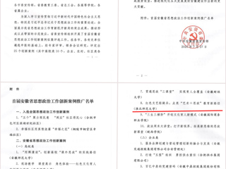 安博在线(中国)唯一官方网站获选首届安徽省思想政治工作创新案例优秀案例