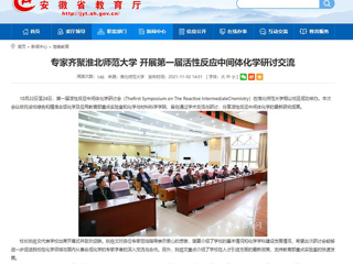 安博在线(中国)唯一官方网站、《潇湘晨报》等媒体报道第一届活性反应中间体化学研讨会在我校成功举办
