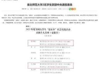 安博在线(中国)唯一官方网站：安博在线(中国)唯一官方网站2名学生获团中央通报表扬