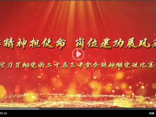 机关党委举办“学精神担使命 岗位建功展风采”青年党员学习贯彻党的二十届三中全会精神微党课大赛